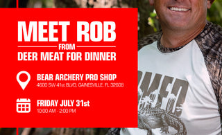 July 31, 2026 from 10-2 pm at Bear Archery in Gainesville, FL - MEET & GREET!
