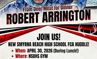 Robert will be speaking at the New Smyrna Beach FCA Huddle!