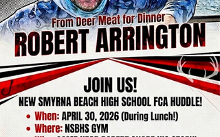 Robert will be speaking at the New Smyrna Beach FCA Huddle!